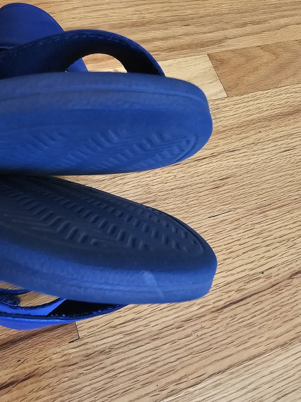 Adidas Kids Blue Slide Sandal with Dual Straps Size 2